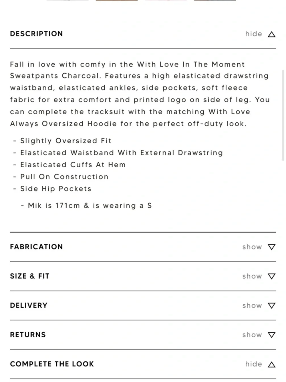 White Fox Boutique charcoal grey Jogger Pants with Pink Logo - Picture 5 of 9